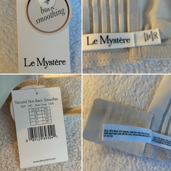 🆕 34D LeMystere Second Skin Back
Smoother T-Shirt Bra in Silver
Drop - Picture 5 of 5